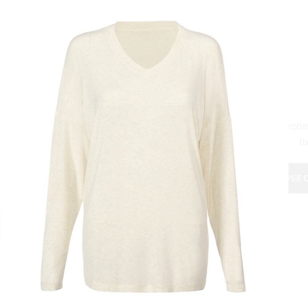 CAbi 4195 Cream Long Sleeve Tee Size Large